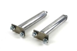 Shortened aluminium impact tubes - front